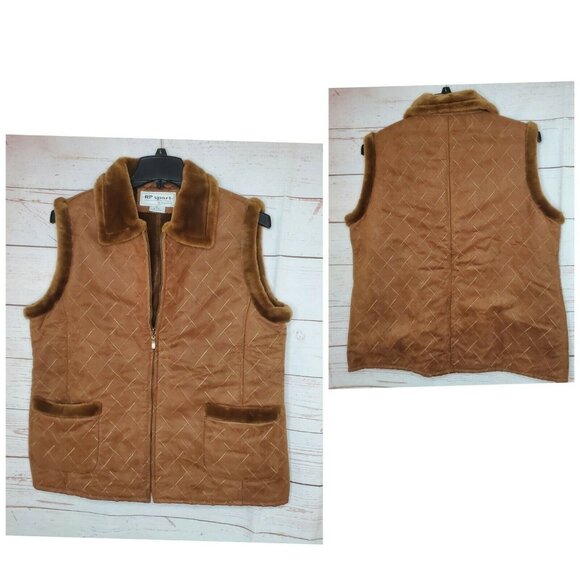 RP Sports By Regent Park Faux Fur Trim XL Vest | Stylish Winter Outerwear | Cozy - Picture 2 of 11